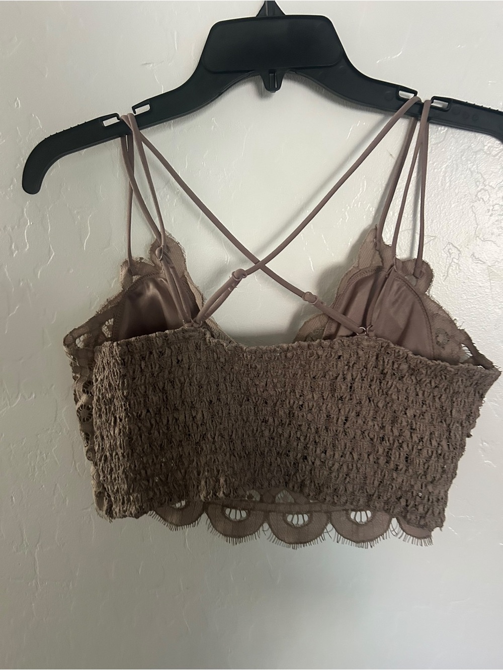Zenana Outfitters Floral Lace Bralette - Taupe - Picture 3 of 4